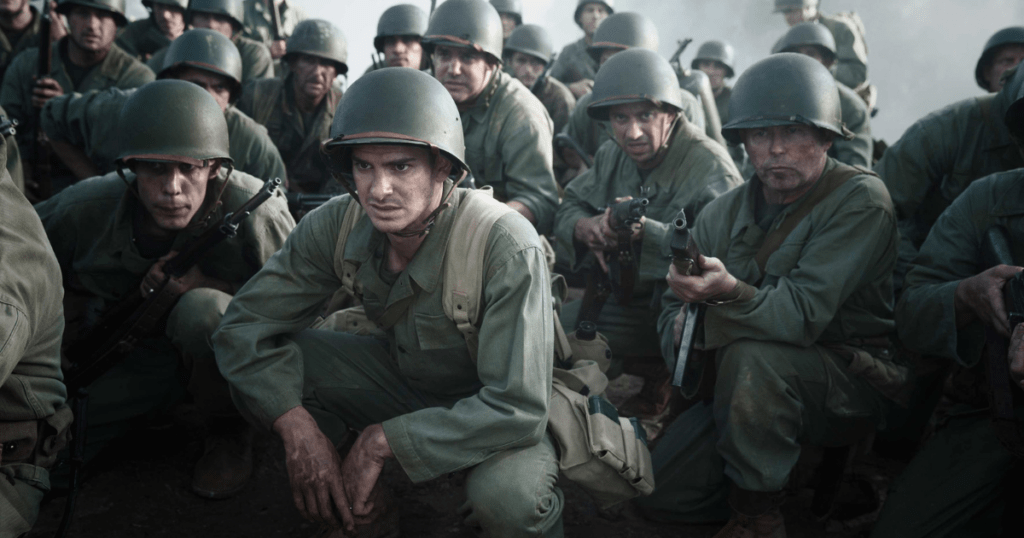 5 movies on war, A war seen starring Andrew Garfield in the movie Hacksaw Ridge