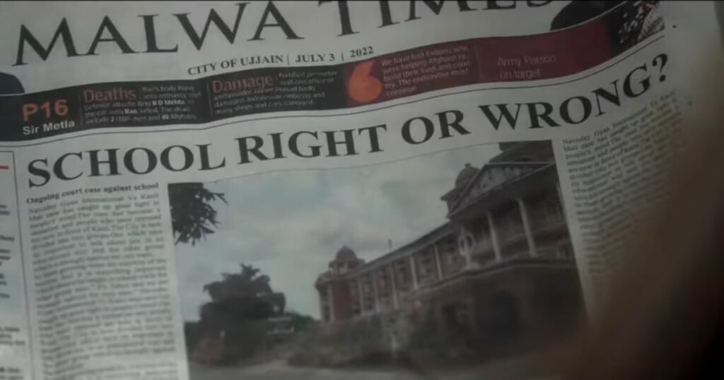 A newspaper still from the movie 'Oh My God 2'