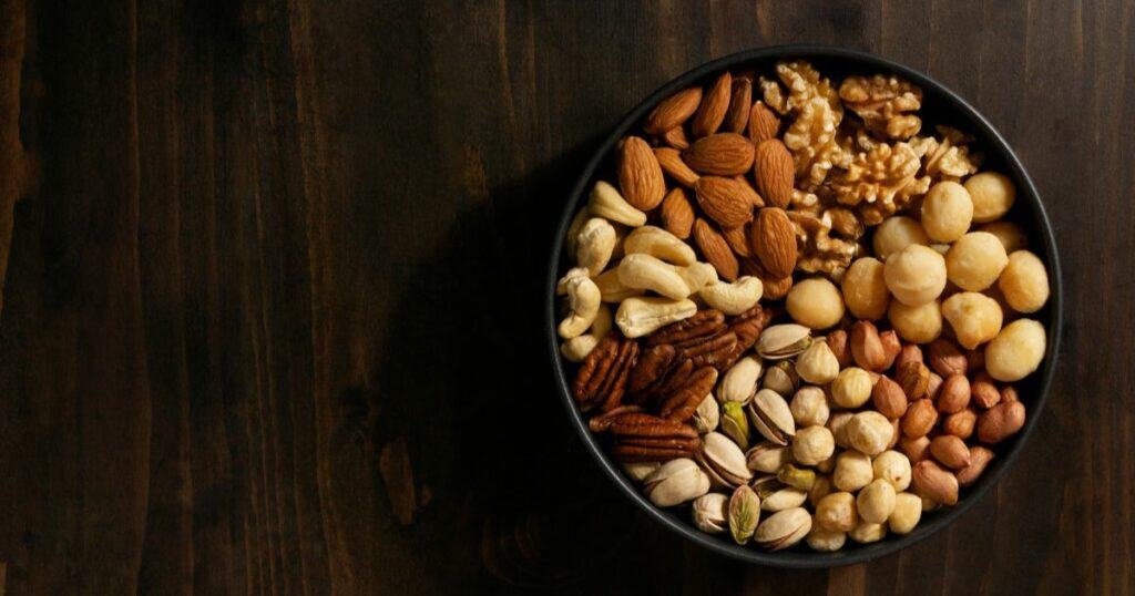 a bowl full of nuts